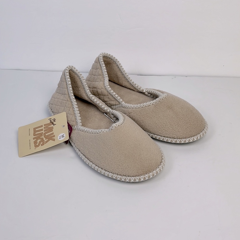 NWT Muk-Luks Beverly Slip-on Slipper Honey Wheat Sz Med (7-8)
